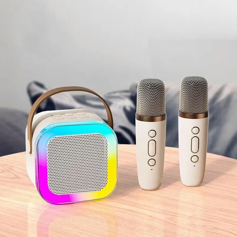 K12 Karaoke Machine Portable Bluetooth 5.3 Speaker with Wireless - Dual Mic - Black - Image 6